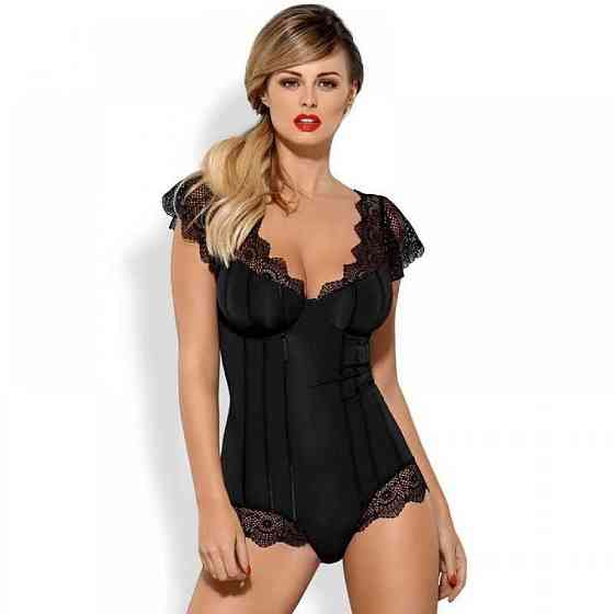 Боді Obsessive Moketta teddy S/M чорний Sex Aura Київ