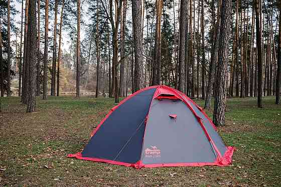 Палатка четирехместная Tramp ROCK 4 (V2) серая Киев