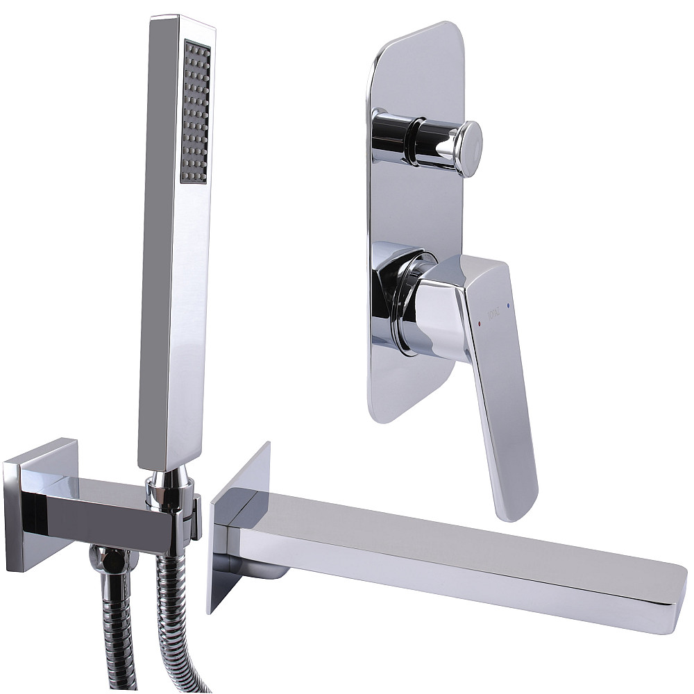 Змішувач для ванни вбудований TOPAZ LEXI TLG 21202-H21 2 виходи, лійка ручна, вилив 190мм Тернопіль - фото 5