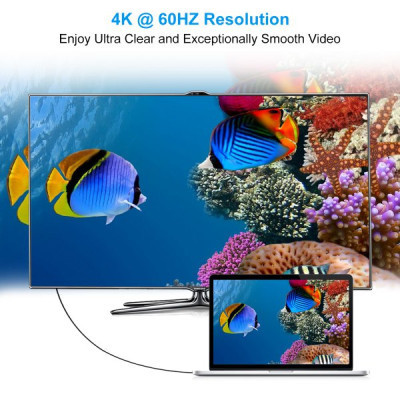 Кабель мультимедийный USB-C to DisplayPort 1.8m 4K 60Hz Choetech (XCP-1801BK) Винница - изображение 2