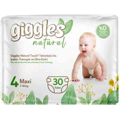 Подгузники Giggles Natural 4 Maxi 7-18 кг 30 шт (8680131206407) Винница
