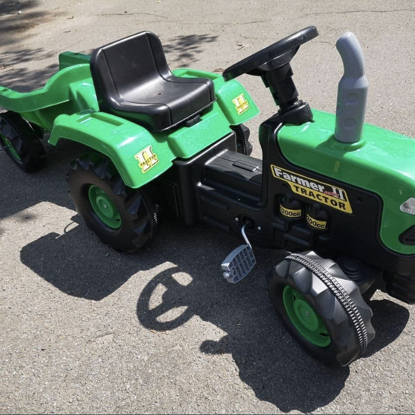 Дитячий педальний трактор із причепом DOLU 8053 на педалях для дітей Київ - фото 6