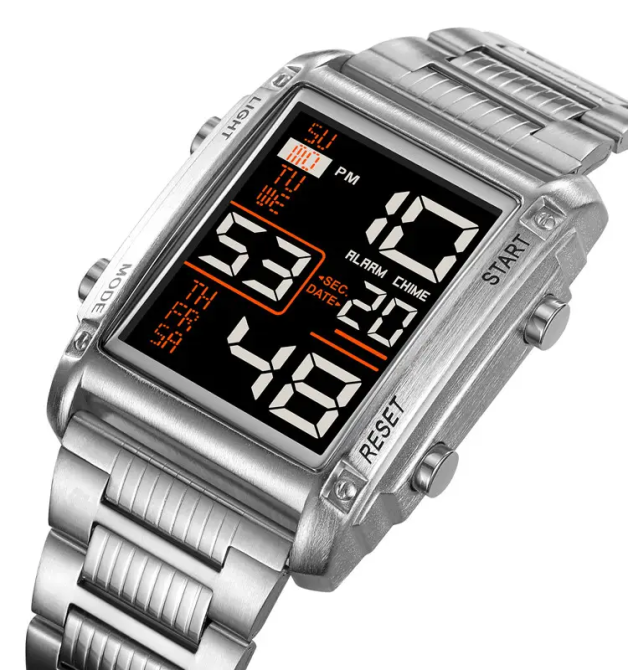 Чоловічий наручний годинник Skmei 2206 (Сріблястий з чорним циферблатом) Вінниця - фото 2