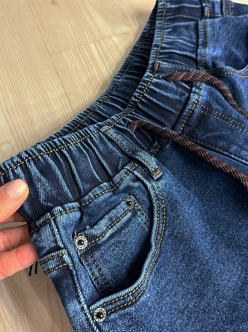 Джинси жіночі Vanver 8335 утеплені на флісі MOM з резинкою на талії сині, синій, З2, 32, 92 см, 116 см Київ - фото 3