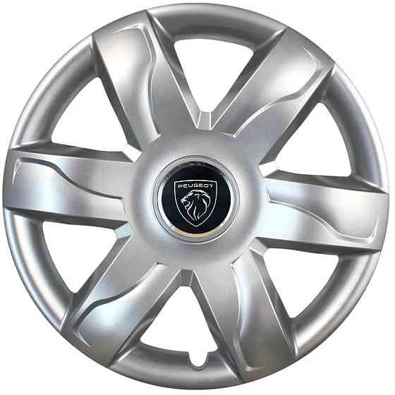 Автомобільні модельні ковпаки R15 Peugeot NEW 318 4шт, SJS, сріблясті Вінниця