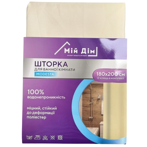 Шторка для ванної 180*200см Modesta NJ10113 МД Виланд Житомир
