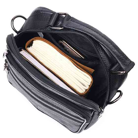 Сумка вертикальная кожаная 21270 Vintage Черная Киев