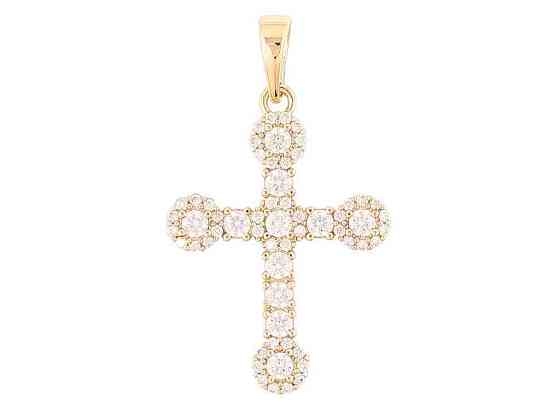 Кулон Позолота 18K Крест с цирконом для цепочки 271500 ТМ XUPING Киев