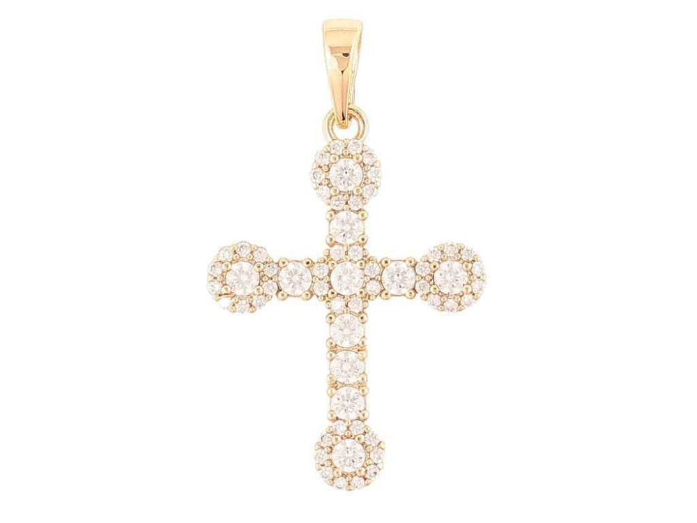Кулон Позолота 18K Крест с цирконом для цепочки 271500 ТМ XUPING Киев - изображение 1