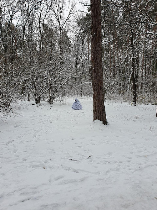 Маскхалат зимовий Плащ-Намет Військовий Дощовик Пончо білий Тактичний Днепр - изображение 6
