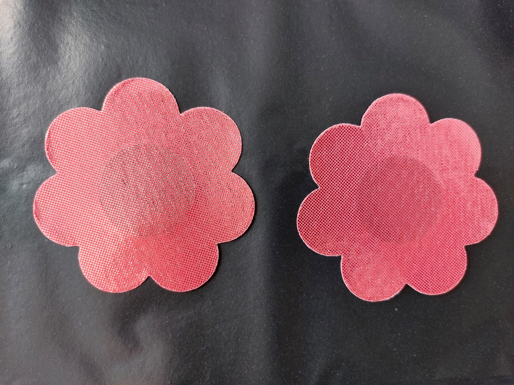 Наклейки на груди Ромашки 75 мм кораловий Київ - фото 1