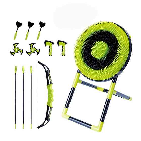 Игровой набор 4в1 с мишенью inSPORTline ADGS145, 140 х 50 х 70 см - черно-зеленый Киев