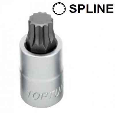 Головка торцевая Toptul SPLINE M8 L55мм 1/2