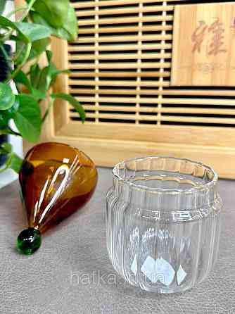 Цукорниця ємність для зберігання скляна "Гном" 260 мл коричневе та прозоре скло 102-807 Київ