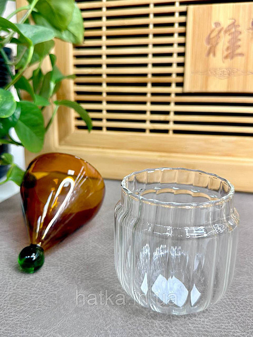 Цукорниця ємність для зберігання скляна "Гном" 260 мл коричневе та прозоре скло 102-807 Київ - фото 3