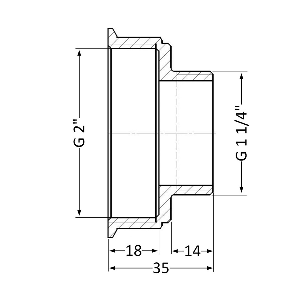 Перехідник Thermo Alliance Standart 2"х1 1/4" ВН SD4095032 Київ - фото 2