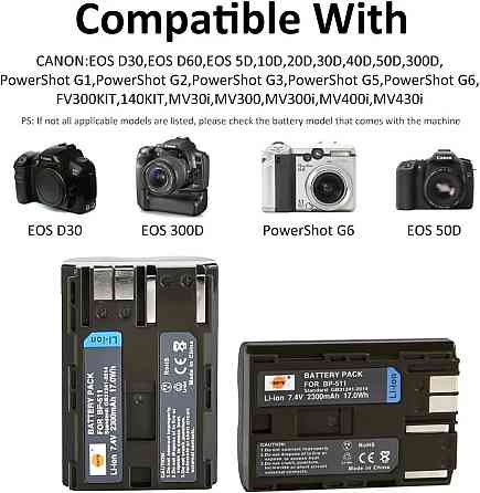 Акумулятор для фотокамер Canon DSTE BP511 2шт Луцьк