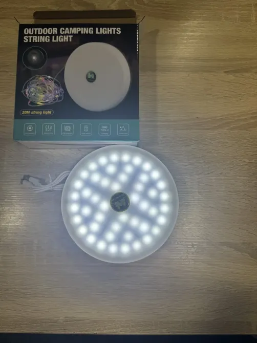 Аккумуляторный фонарь с гирляндой, USB и магнитным креплением / Подвесной фонарь для кемпинга 20м Коломия - фото 6