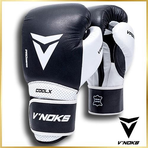 Боксерські рукавички для боксу натуральна шкіра чорні V`Noks Aria White 14 унцій Київ - фото 11