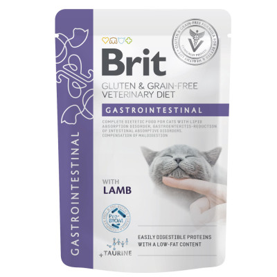 Вологий корм для кішок Brit GF VetDiets Gastrointestinal з ягням 85 г (8595602566686) Вінниця - фото 1