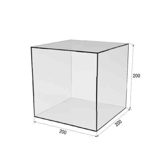 Коробка акриловая EKOSTAR 200х200х200 с крышкой Киев