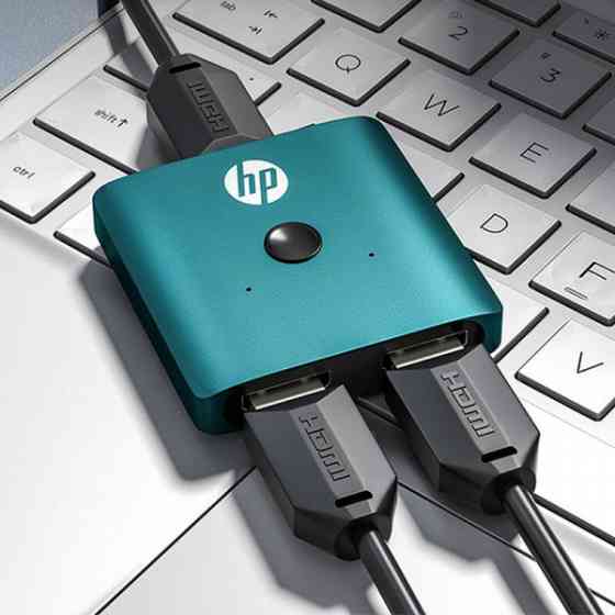 Сплітер HP HDMI 2.0 UHD 4K/30Hz 3D, HDCP,1080P 2in 1out Блакитний (DHC--HD01v) Київ