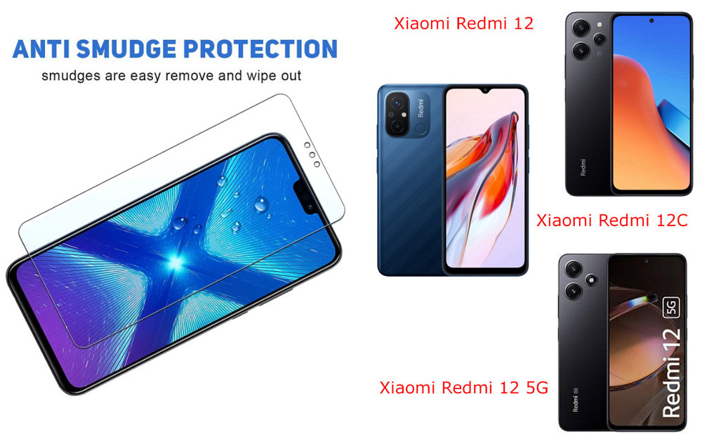 Защитное стекло NeoGlass для Xiaomi Redmi 12, 12C, 12 5G – ультрапрозрачное и устойчивое Киев - изображение 3