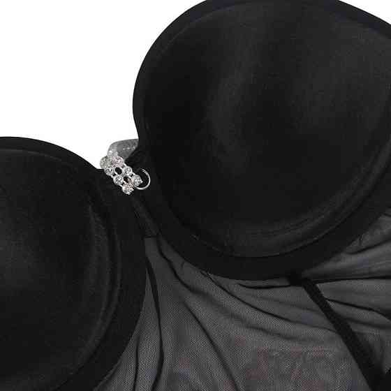 Боди полупрозрачное Star Night с бриллиантовым поясом, черное, XL-XXL Sex Aura Киев