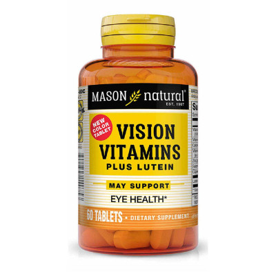 Антиоксидант Mason Natural Витамины для глаз с лютеином, Vision Vitamins Plus Lutein, (MAV-14075) Винница - изображение 1