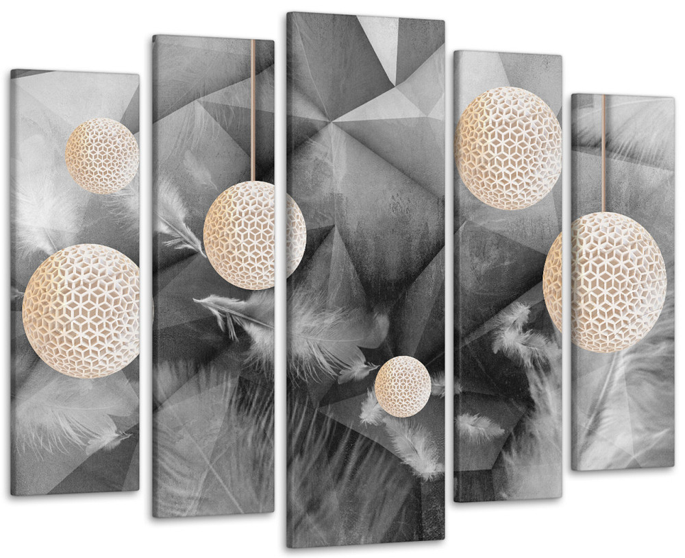 Модульна картина у вітальню / спальню Абстракція з кулями Art-471_5 ( 80х118см ) Київ - фото 1