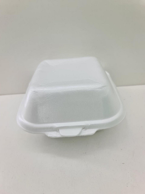 Ланч-бокс з спіненого полістиролу з кришкою 123*133*78мм білий HP-7 250 шт/уп Харків - фото 2