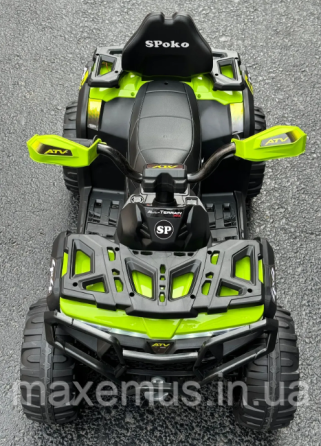 Электроквадроцикл детский аккумуляторный SP 9 1 8 мощный электроквадроцикл для ребенка до 30 кг зеленый Мостиска