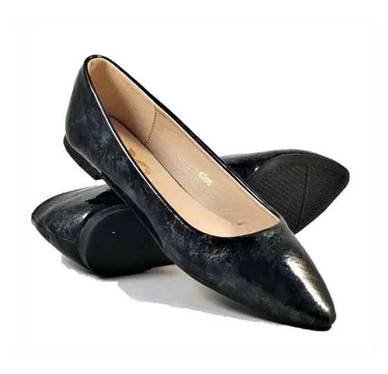 Жіночі Балетки Чорні Мокасини Туфлі Мармурові (розміри: 36,37,38,39,40) — 006 Дніпро