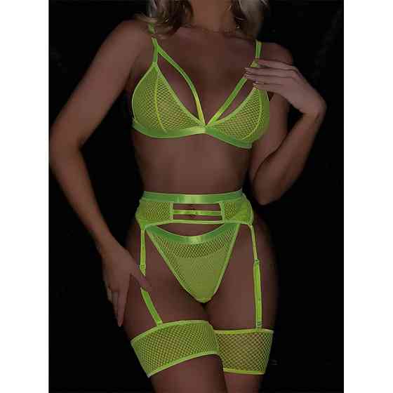 Комплект белья прозрачный 42-44 салатовый Киев