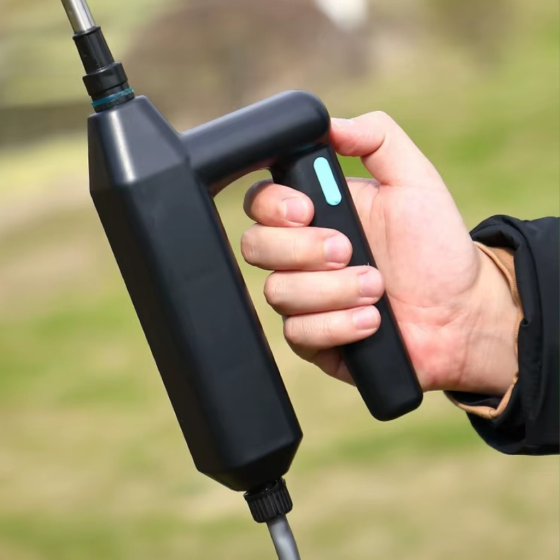 Ручний обприскувач акумуляторний на 8 літрів наплічний портативний для саду і городу садовий пластиковий блакитний Кам'янець-Подільський