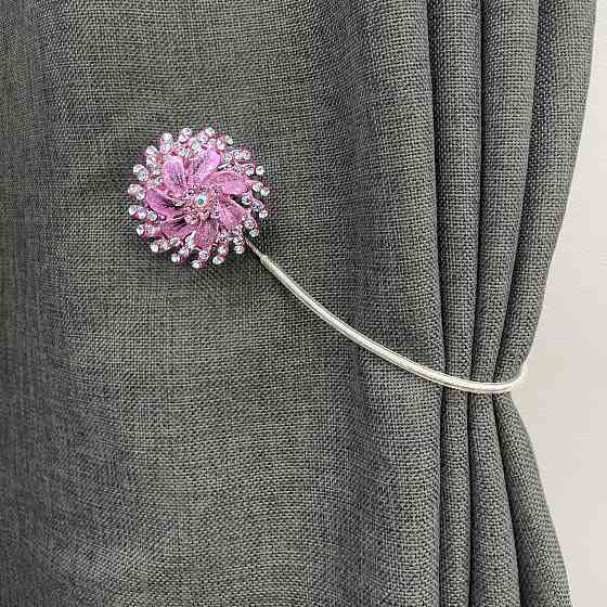 Магніти для штор та гардин "Flowers" набір 2 шт Рожевий (81-209) Київ