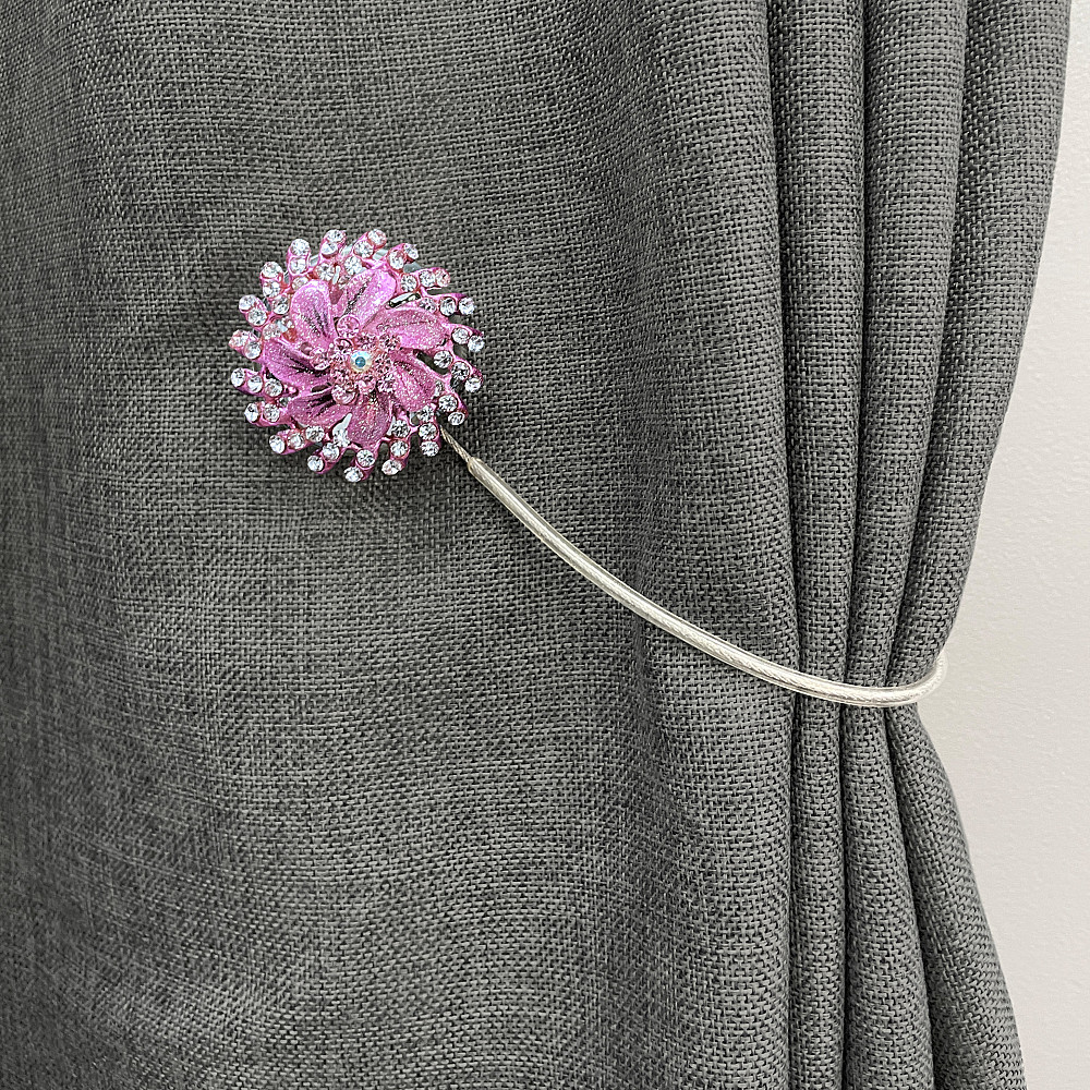 Магніти для штор та гардин "Flowers" набір 2 шт Рожевий (81-209) Київ - фото 4