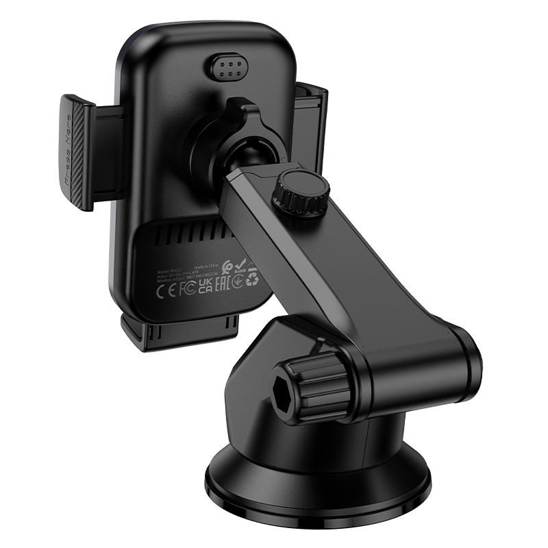 Автотримач для телефона з БЗП BOROFONE BH222 Leading push-type wireless fast charging car holder(center console) Black Київ - фото 6