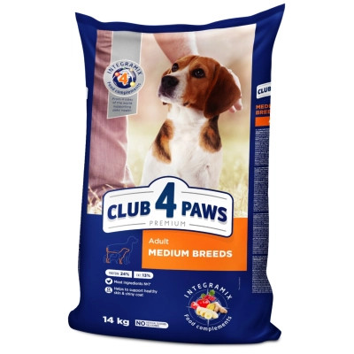 Сухий корм для собак Club 4 Paws Преміум. Для середніх порід 14 кг(П) (4820215366328) Вінниця - фото 1