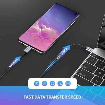 Дата кабель USB-C to USB-C 1.0m US261 3A Alum. Braid Gray\Black Ugreen (50150) Вінниця