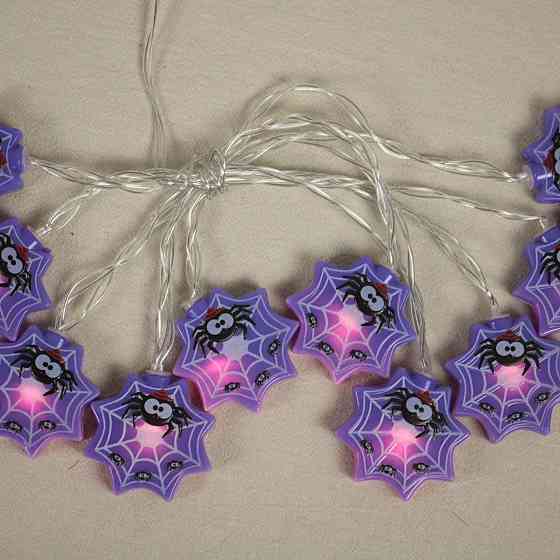 Гирлянда на Хэллоуин 150 см 10 led 5 см фиолетовый Киев