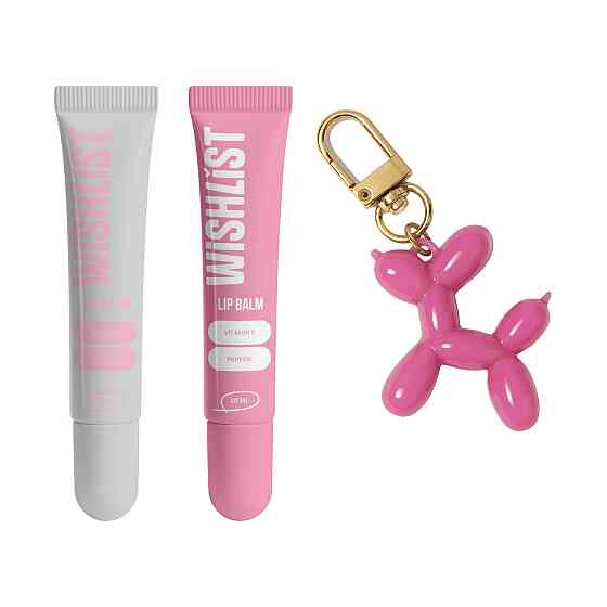 Набір бальзамів-блисків для губ Crystal Sorbet & Sweet Candy WiSHLiST Lip Gloss Balms + Іграшка-брелок Київ