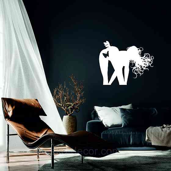 Декоративное настенное Панно «Силуэт женщины», Декор на стену 90*72 см, Белый Киев