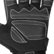 Рукавички без пальців, еко шкіра "amara", розмір 10, захисні вставки, фіксація ремінцем, чорні Мукачево