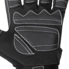 Рукавички без пальців, еко шкіра "amara", розмір 10, захисні вставки, фіксація ремінцем, чорні Мукачево - фото 2