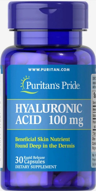 Гіалуронова кислота для суглобів Puritan's Pride Hyaluronic Acid 100 мг 30 капс Київ - фото 1