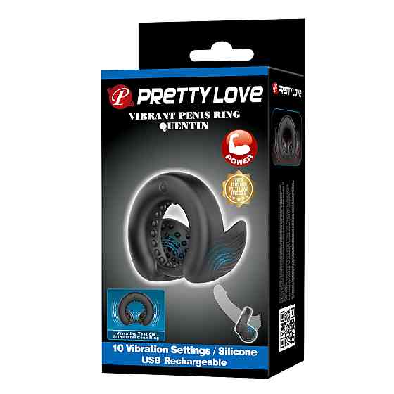 Віброкільце PRETTY LOVE Quentin Vibrating Silicone Cock Ring Sex Aura Київ