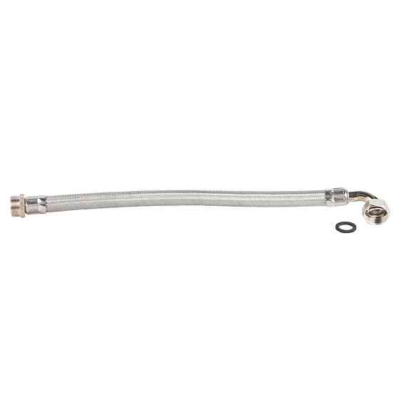 Шланг Ø26 50 см F1"×M1" SS посилений Pmax 10бар AQUATICA (779572) Київ