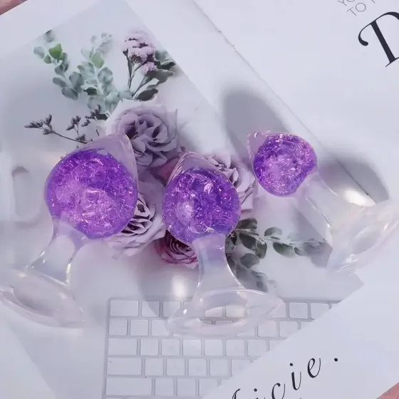 Анальная пробка Liebe Seele Heart-shaped Crystal Anal Plug - Purple Small Львов