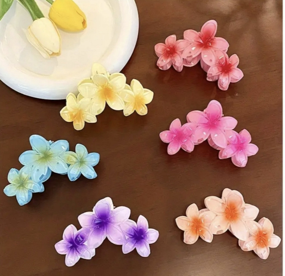 Заколка-крабік квітка Помаранчевий Смела - изображение 2